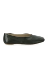 Max Mara Square Toe Flats In Black