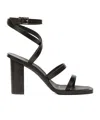 Max Mara Square Toe High-heeled Sandals In Black