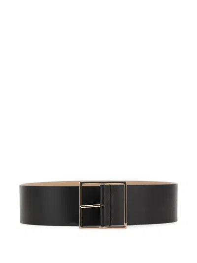 Max Mara Square-buckle Belt In Black