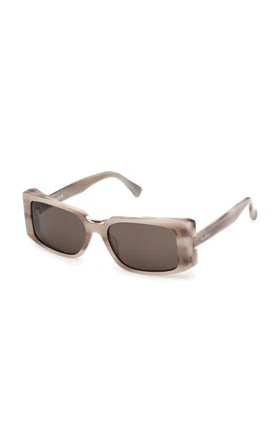 Max Mara Square-frame Acetate Sunglasses In Grey