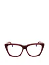 Max Mara Mm5188-b 069 Shiny Bordeaux 54mm In Red