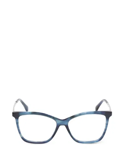 Max Mara Square-frame Glasses In Blue