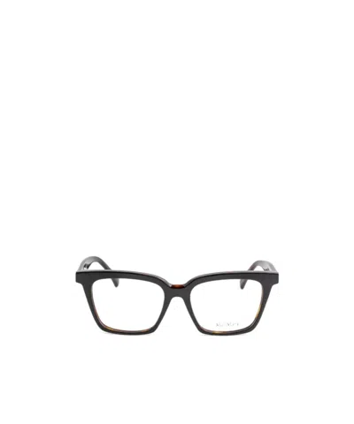 Max Mara Square-frame Glasses In White