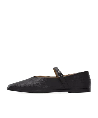 Max Mara Square-toe Flat Shoes In Animal Print