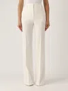 Max Mara Studio Pants Woman White In Bianco
