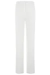 Max Mara Straight-leg Tailored Pants In Lightweight Cotton In Bianco