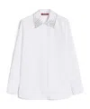 Max Mara Poplin Shirt With Crystals In White