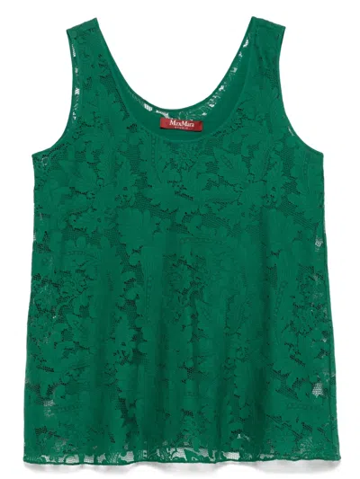 Max Mara Staffa Top In Green