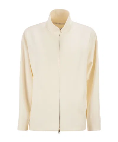 Max Mara Stand-up Collar Casual Jacket In Neutral
