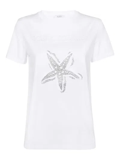 Max Mara Starfish Logo Cotton T-shirt In White