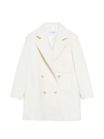Max Mara Starna Double-breasted Coat In Neutral