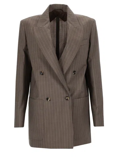 Max Mara Steel Blazer In Brown