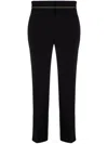 Max Mara Stella Cropped Tailored Trousers In Black