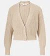 Max Mara Stelvio Linen And Cotton Cardigan In Beige