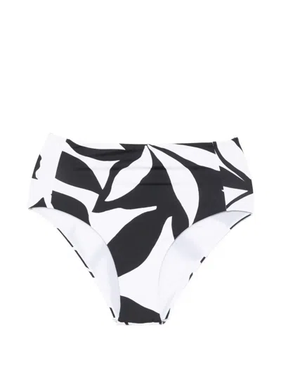 Max Mara Stilla Floral High-waisted Bikini Bottoms In Multi