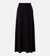 Max Mara Stilla Wool Interlock Long Skirt Skirts Black In Black