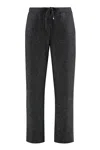 Max Mara Stiria Wool Blend Trousers In Gray