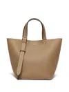 Max Mara Stitch-detail Bucket Handbag In Brown