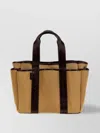 Max Mara Stitched Tote With Exterior Pockets And Handles