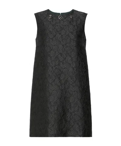 Max Mara Vicolo Crystal-embellished Mini Dress In Green