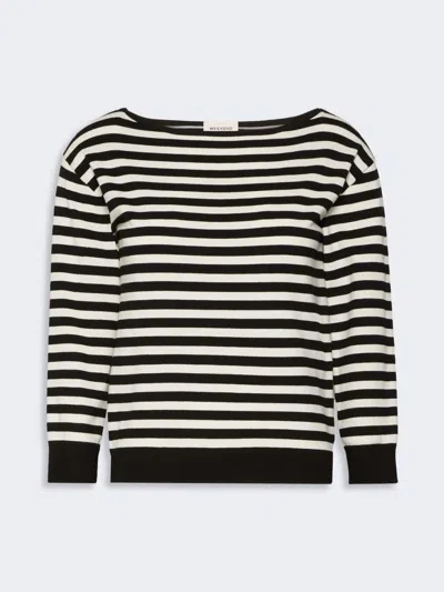 Max Mara Stockinette-stitched Viscose Yarn Sweater In Multi