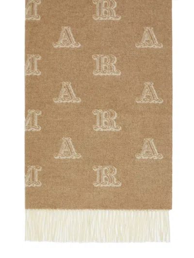 Max Mara Stola In Cashmere Jacquard In Brown