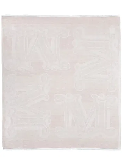 Max Mara Stola In Misto Lino In Neutral