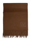 Max Mara Stole In Pure Zibellinati Cachemire Yarn In Brown