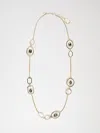 Max Mara Stone-embellished Double-strand Necklace In Optical White