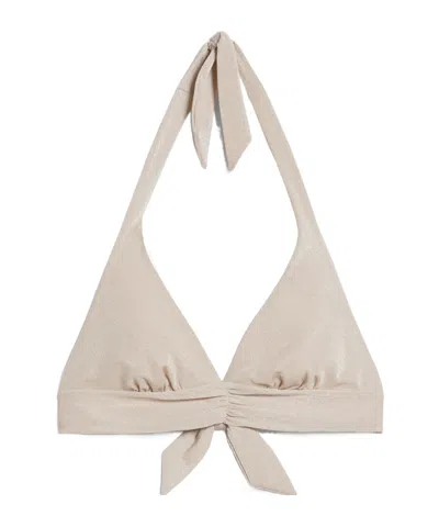 Max Mara Straddle Bikini Top In Nude