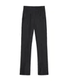 Max Mara Midnight Blue Trousers In Cotton Denim Effect In Black