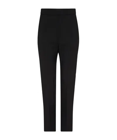 Max Mara Straight Casual Pants In Black