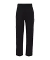 Max Mara Nepeta Stretch Virgin Wool Flare Leg Ankle Trousers In Black