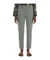 Max Mara Straight Casual Pants In Gray
