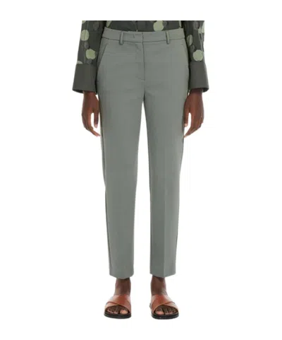 Max Mara Straight Casual Pants In Gray