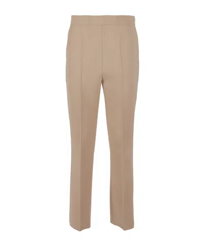 Max Mara Straight Casual Pants In Nude