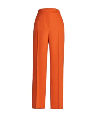 Max Mara Straight Casual Pants In Orange