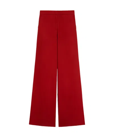 MAX MARA COTTON DRILL STRAIGHT TROUSERS