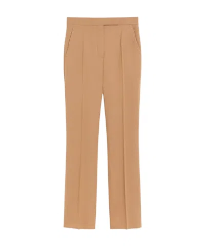 Max Mara Straight-cut Wool, Mohair And Silk Trousers