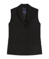 Max Mara Straight-fit Cady Gilet In Black
