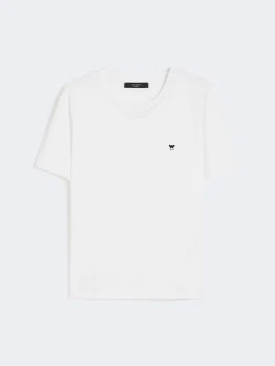 Max Mara Straight-fit Jersey T-shirt In White