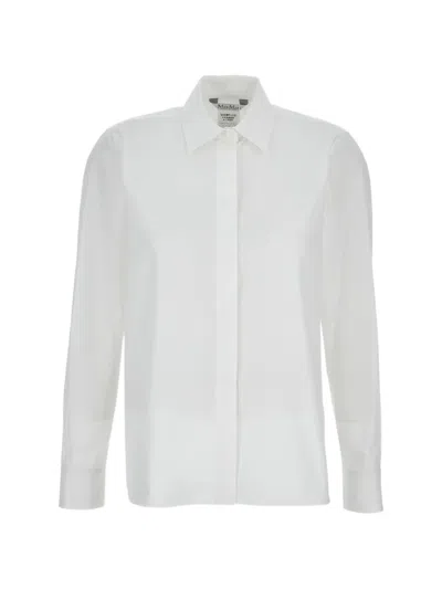 Max Mara Straight-fit Poplin Shirt In White