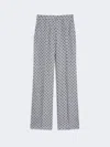 Max Mara Studio High-waist Pattern-printed Trousers In White