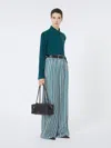 Max Mara Straight-fit Silk Shirt In Green