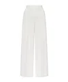 Max Mara Straight-leg Wool Trousers With High Waist In White