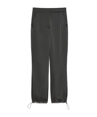 Max Mara Straight Leg Casual Pants In Black