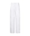 Max Mara Duomo Straight Casual Pants In White