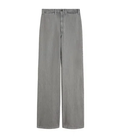 Max Mara Straight Leg Jeans In Gray