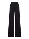 Max Mara Straight-leg Trousers In Light Wool In Black