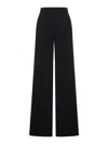 Max Mara Straight-leg Light Wool Trousers In Black